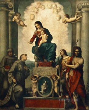  Madonna Arte - Virgen con San Francisco Manierismo renacentista Antonio da Correggio